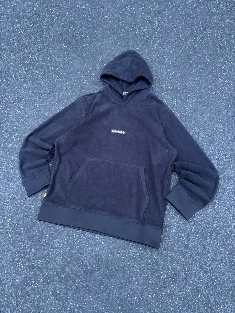 Timberland Black Polar Fleece Logo Hoodie Sweatshirt TB0A22GC XL